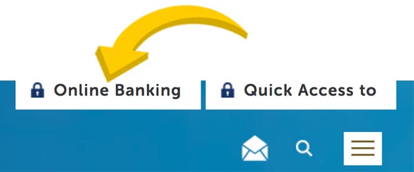 picture of where to login to online banking