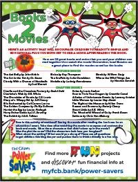 books to movies activity sheet 1 preview