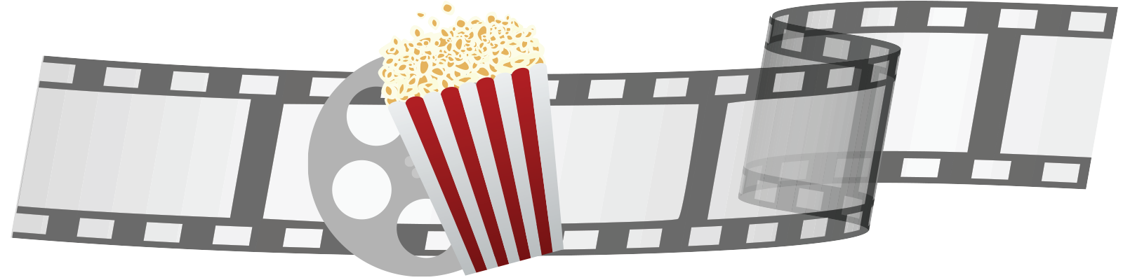 movie film and popcorn cartoon