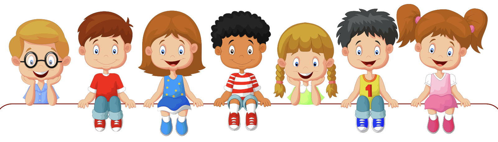 cartoon of kids smiling