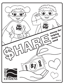 share coloring page preview