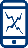 broken cell phone icon